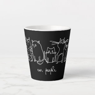 Taza De Café Latte Ew, People Funny Meowy Cat Aovers