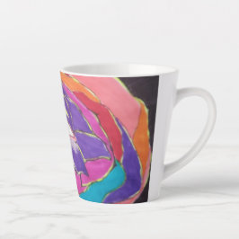 Taza De Café Latte Excelencia Floreciente