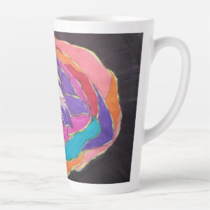Taza De Café Latte Excelencia Floreciente