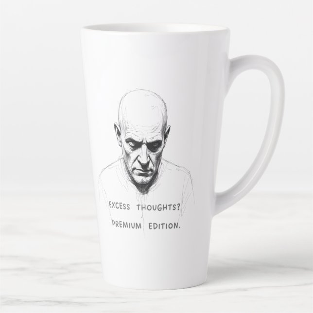 Taza De Café Latte Excess Thoughts? Premium Edition (Derecha)