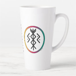 Taza De Café Latte Éxito y prosperidad Bindrune Latte Mug