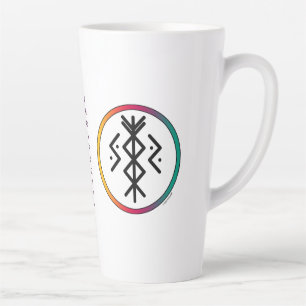 Taza De Café Latte Éxito y prosperidad Bindrune Latte Mug