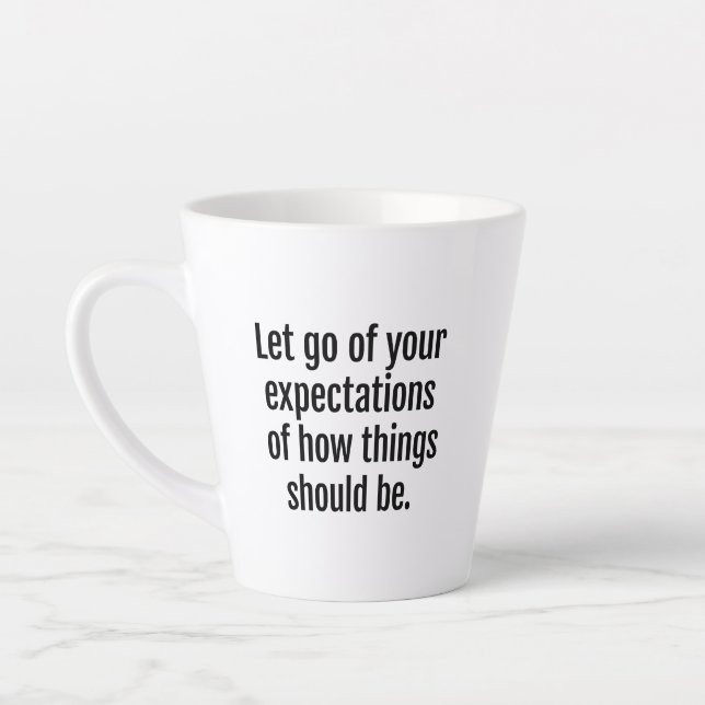 Taza De Café Latte Expectativas Latte Mug (Izquierda)