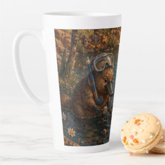 Taza De Café Latte Exploradores del río del simpático ornitorrinco Ag