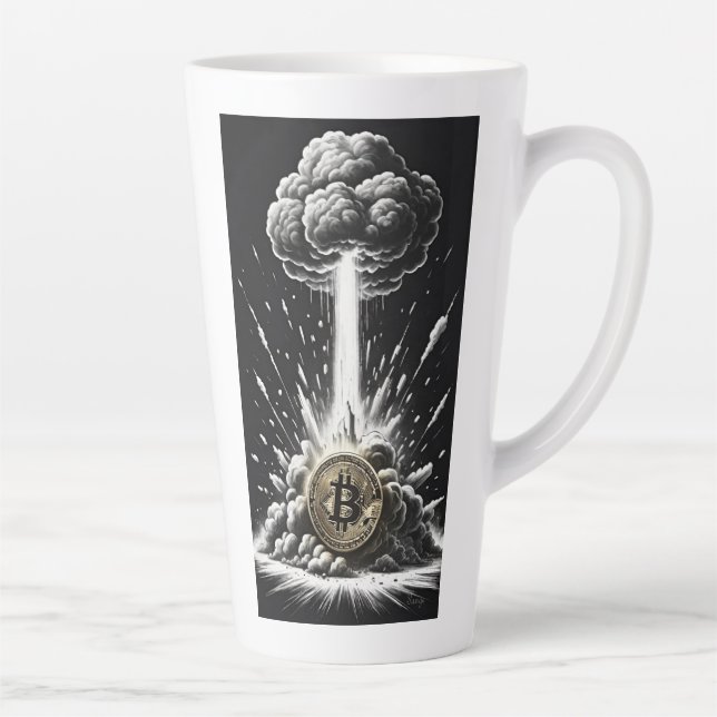 Taza De Café Latte Explosión de BTC (Derecha)