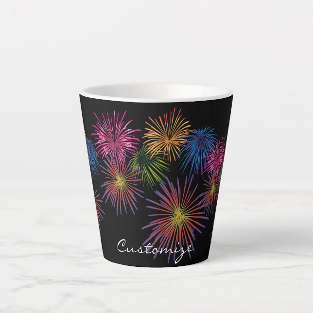 Taza De Café Latte Explosión de fuegos artificiales Thunder_Cove (Anverso)