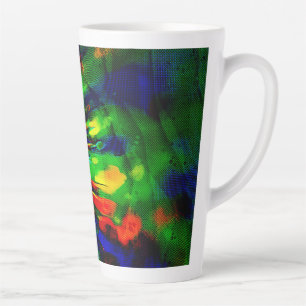 Taza De Café Latte Explosión en el arco iris