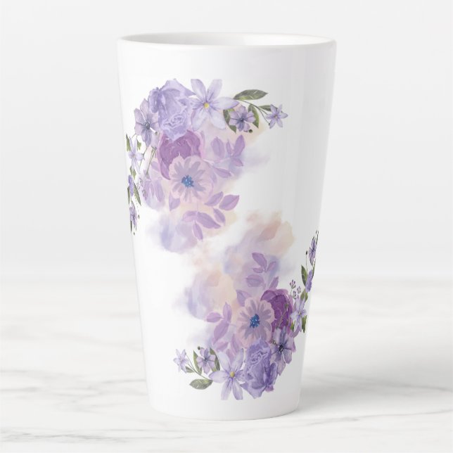 Taza De Café Latte Explosión índigo (Anverso)