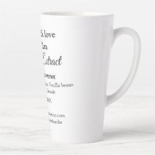 Taza De Café Latte Extracto de vainilla de ingredientes caseros añadi