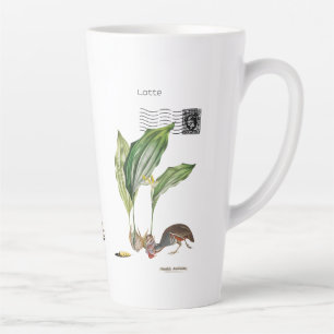 Taza De Café Latte Extraño marisco latte Mug, cerámica blanca