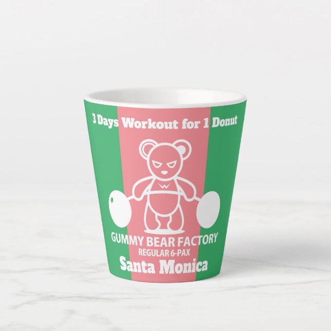 Taza De Café Latte Fábrica de Osos Gummy (Anverso)