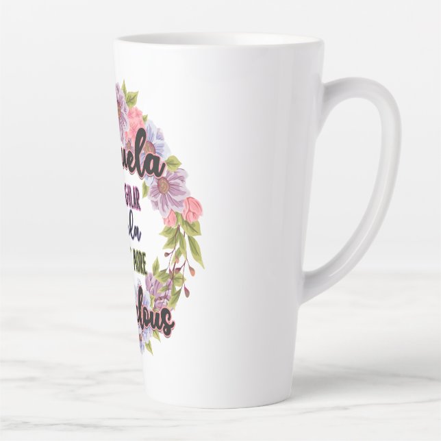 Taza De Café Latte Fabuela Como Un Abuela Regular Sólo Muy Fabuloso (Derecha)
