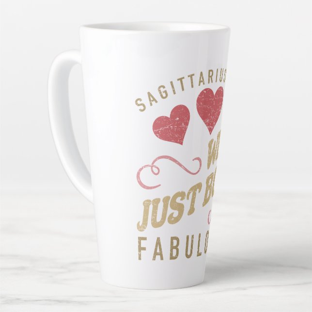 Taza De Café Latte Fabuloso Sagittarius Para Mujeres (Ángulo izquierdo)