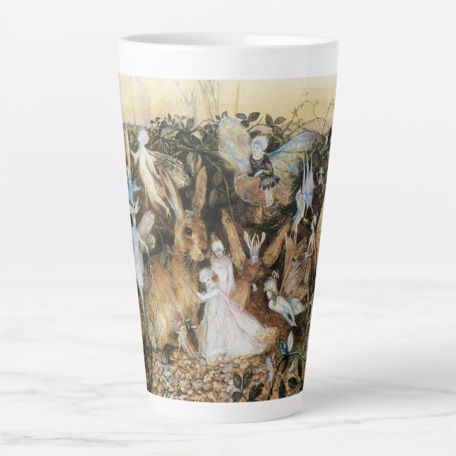 Taza De Café Latte Fairy Twilight de John Anster Fitzgerald (Anverso)