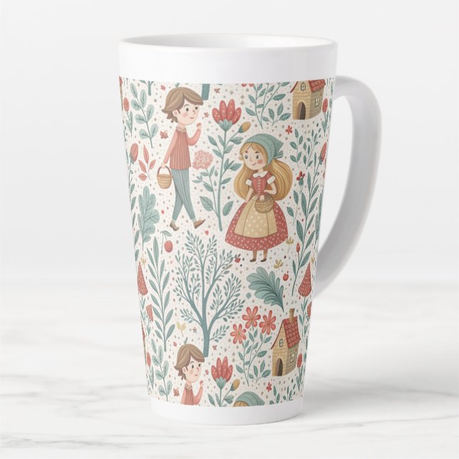 Taza De Café Latte Fairytale Forest Walk Mug (Ángulo derecho)