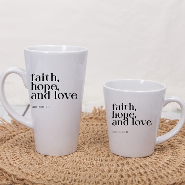Taza De Café Latte Faith Hope and Love Latte Mug (Subido por el creador)