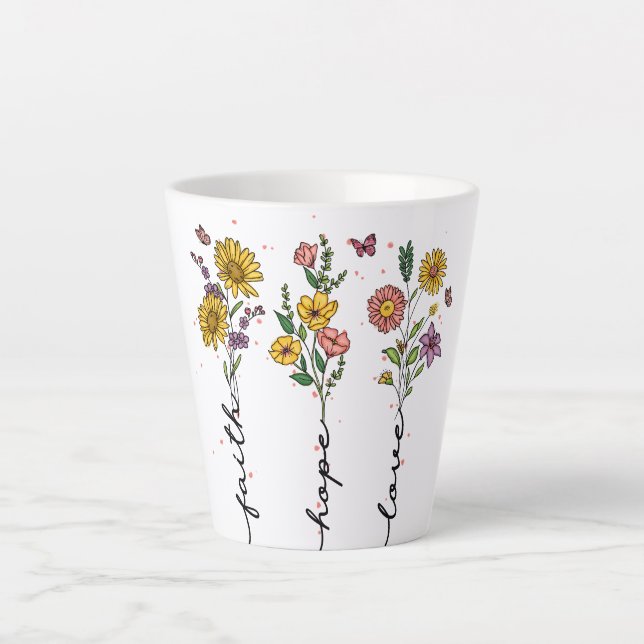 Taza De Café Latte Faith-Hope-Love (Anverso)