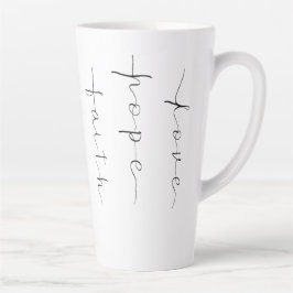 Taza De Café Latte Faith Hope Love