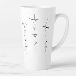 Taza De Café Latte Faith Hope Love