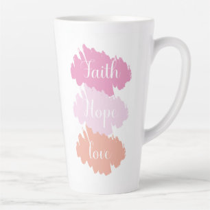 Taza De Café Latte Faith Hope Love Coffee Mug