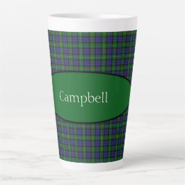 Taza De Café Latte Familia Campbell escocesa Tartán personalizado