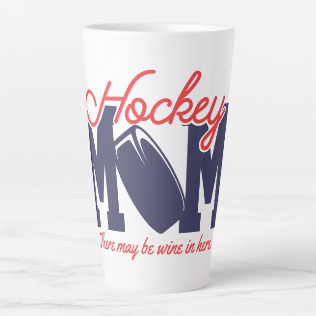 Taza De Café Latte Famoso hockey Mom Latte Mug (Anverso)