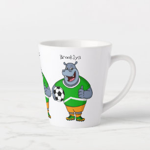 Taza De Café Latte Famoso ilustracion de personalizado de futbolista