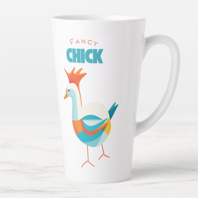Taza De Café Latte Fancy Chick (Derecha)