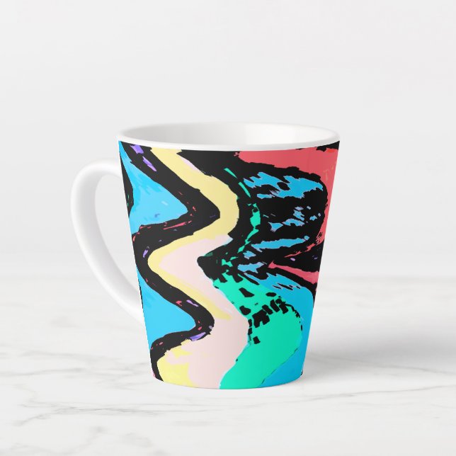 Taza De Café Latte Fantasía en el mar (Ángulo izquierdo)