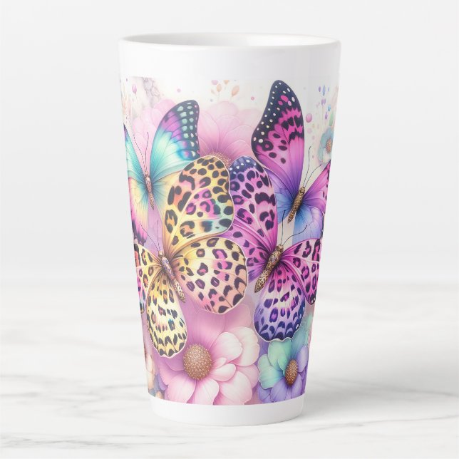 Taza De Café Latte Fantasía Ondulante (Anverso)