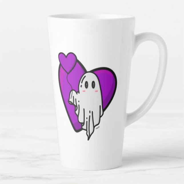 Taza De Café Latte Fantasma de amor fantasmal (Derecha)