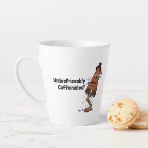 Taza De Café Latte Fantasma de los paraguas Yokai- Ilustrable Caffein