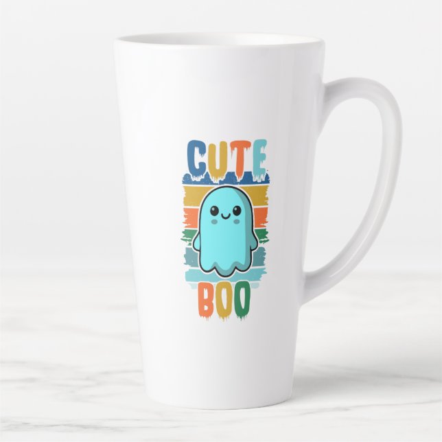 Taza De Café Latte Fantasma retro vintage (Derecha)