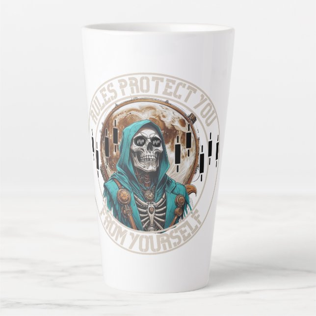 Taza De Café Latte Fantasy Design | Grim Reaper | Motivation (Anverso)