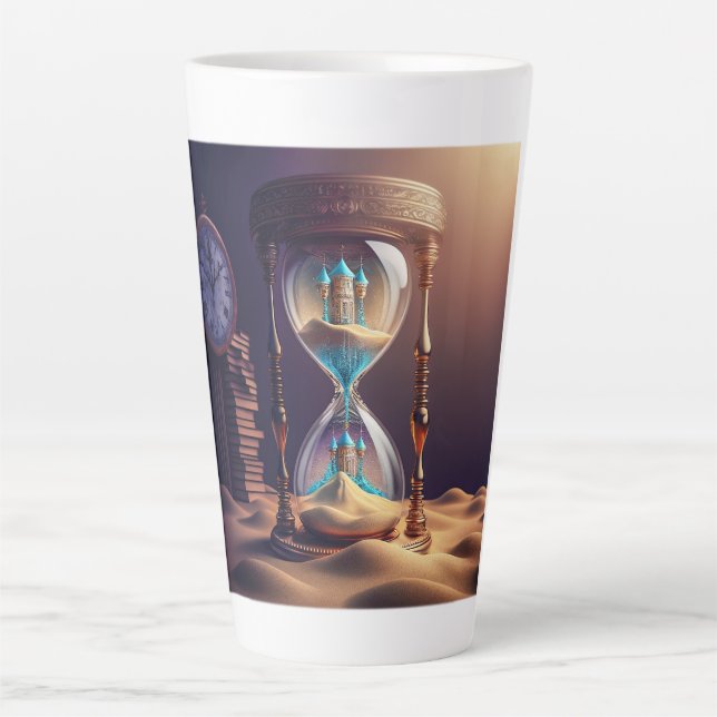 Taza De Café Latte Fantasy Hourglass Latte Mug (Anverso)