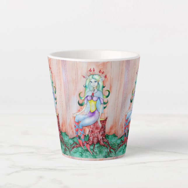 Taza De Café Latte Fantasy Pixie Fairy Thunder_Cove (Anverso)