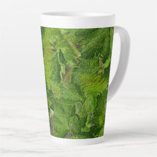 Taza De Café Latte Fantasy Tropical Forest