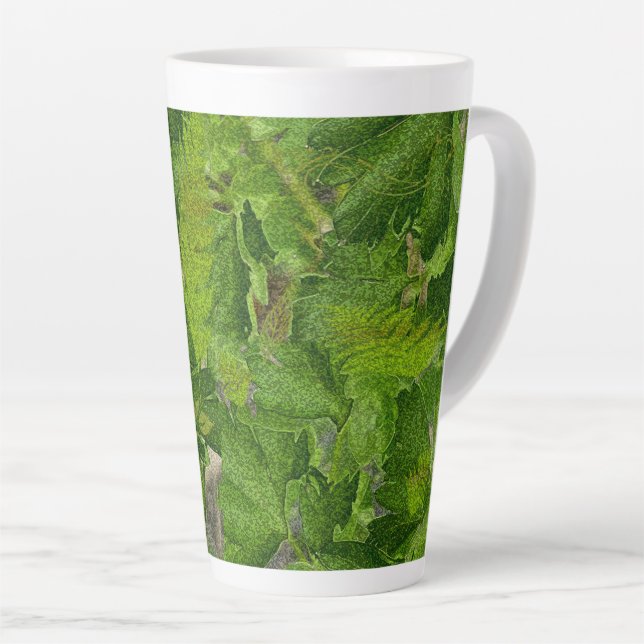Taza De Café Latte Fantasy Tropical Forest (Ángulo derecho)