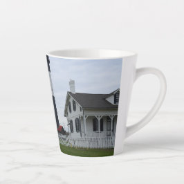 Taza De Café Latte Faro de la isla Tybee