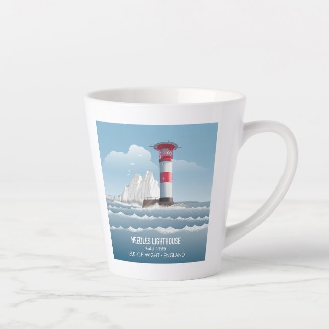 Taza De Café Latte Faro de Needles (Derecha)