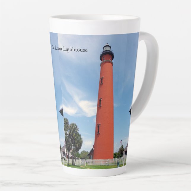 Taza De Café Latte Faro de Ponce De Leon latte mug (Ángulo derecho)