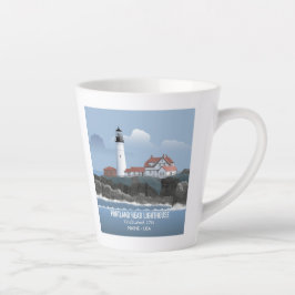 Taza De Café Latte Faro de Portland Head