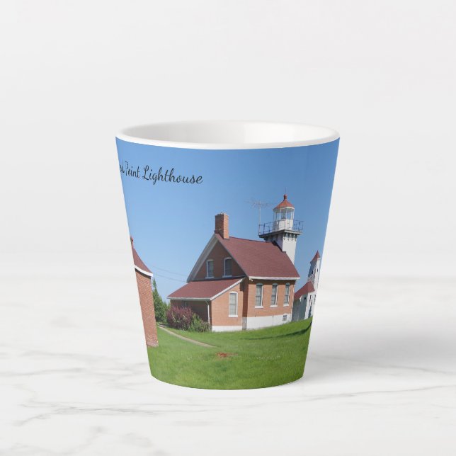 Taza De Café Latte Faro de Sherwood Point (Anverso)