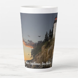 Taza De Café Latte Faro Escenario Bar Harbour
