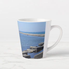 Taza De Café Latte Faro North Pierhead, Ludington, MI