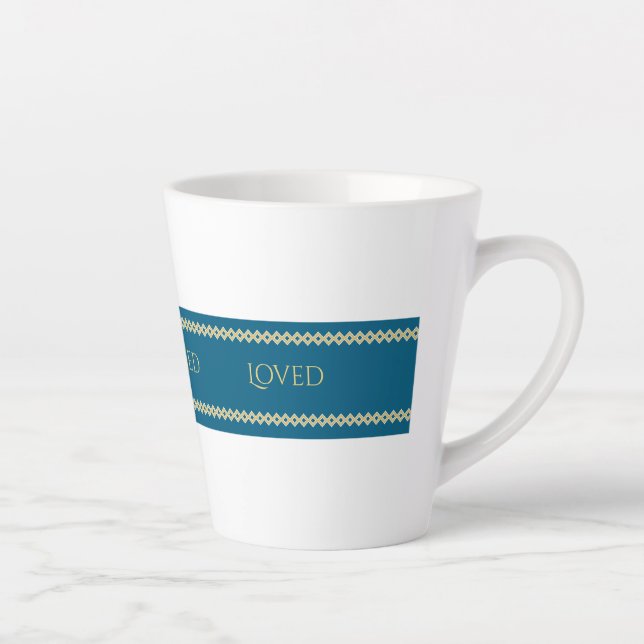Taza De Café Latte Favorito ~ Bendito ~ Amado Mug (Derecha)