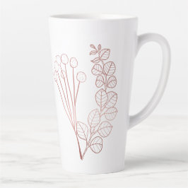 Taza De Café Latte Fe cristiana floral de oro Rosa Matthew 6 Hope