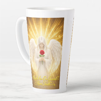 Taza De Café Latte FeAngélicaCorazónDorado