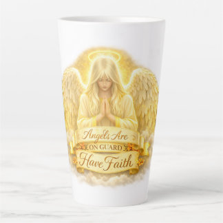 Taza De Café Latte FeAngélicaCorazónDorado