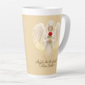 Taza De Café Latte FeAngélicaCorazónDorado